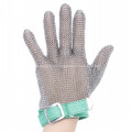 Wrist length steel ring mesh butcher glove